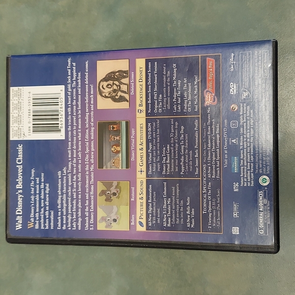 Walt Disney's Lady and the Tramp 50th Anniversary Edition DVD - Picture 2 of 8
